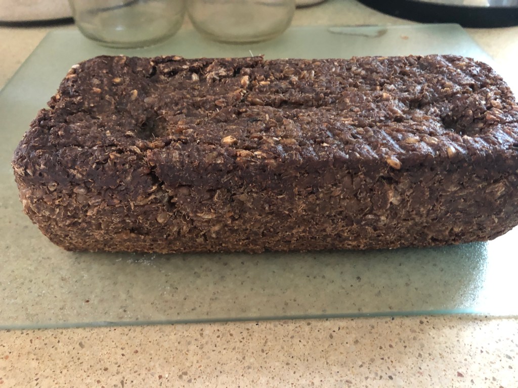 Essene bread on a cutting board